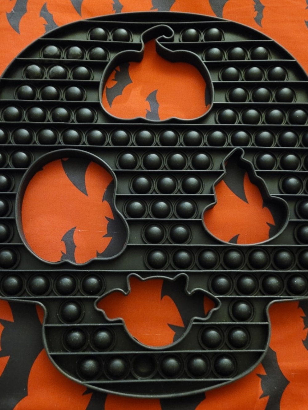 Black Skull Pop-It Fidget Wall Panel - Sensory Toy